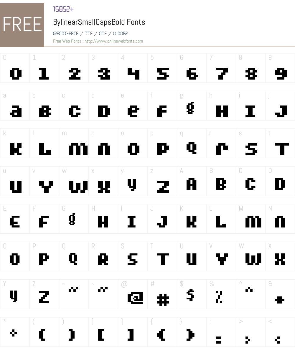 BylinearSmallCapsBold Font Screenshots