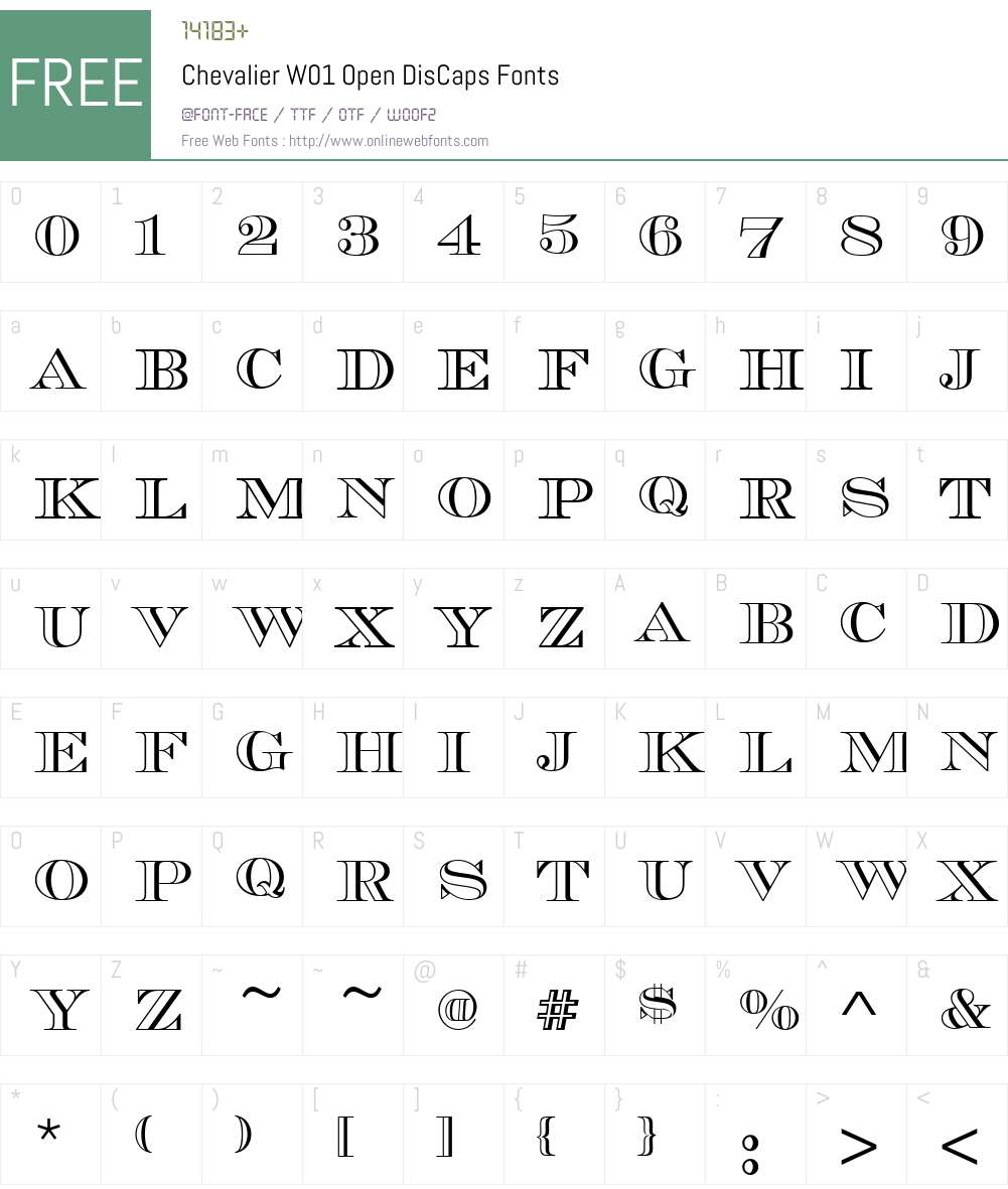 ChevalierW01-OpenDisCaps Font Screenshots