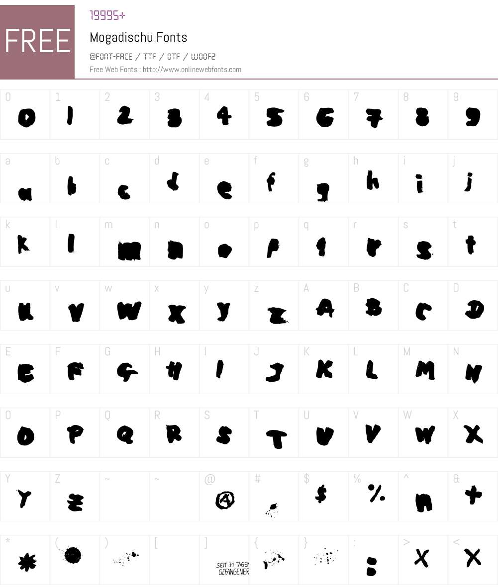 Mogadischu Font Screenshots