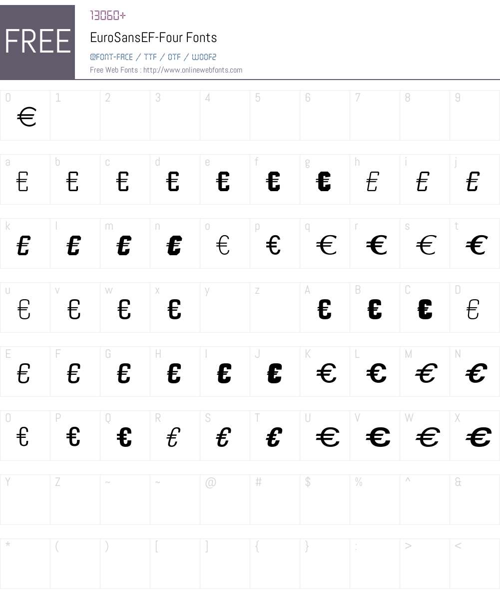 EuroSansEF Font Screenshots