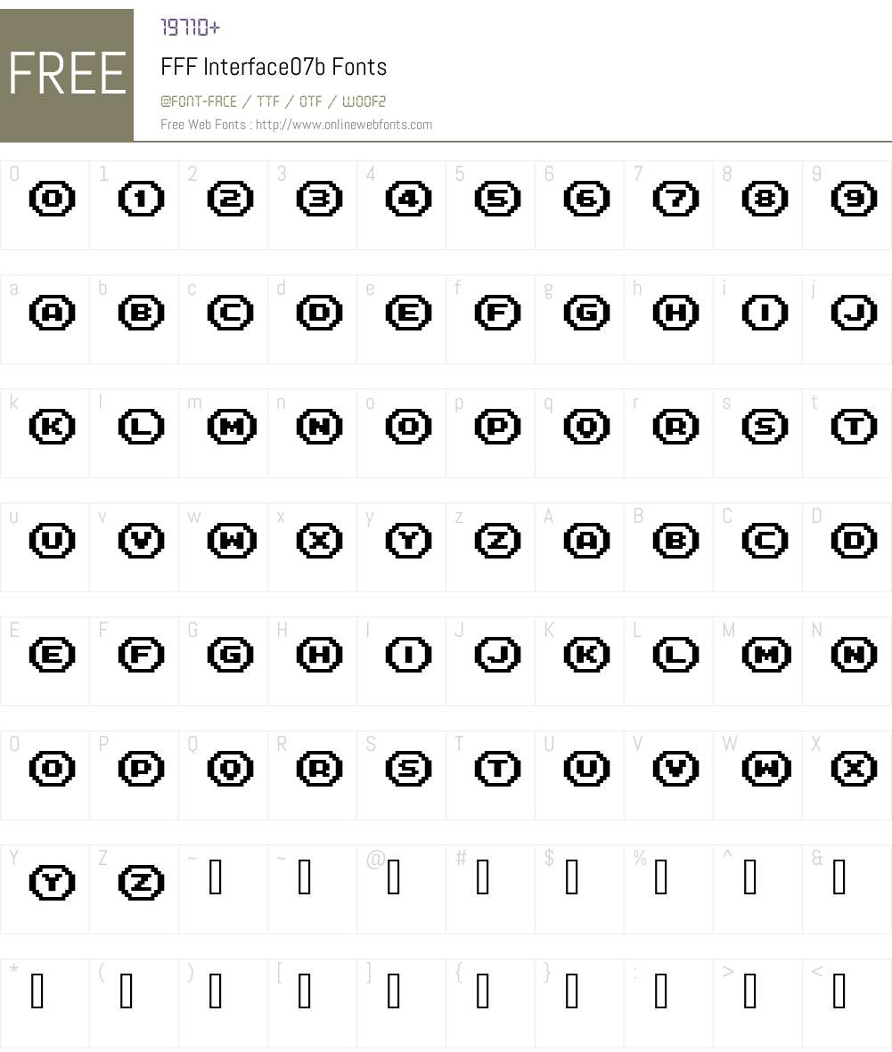 FFF Interface07b Font Screenshots