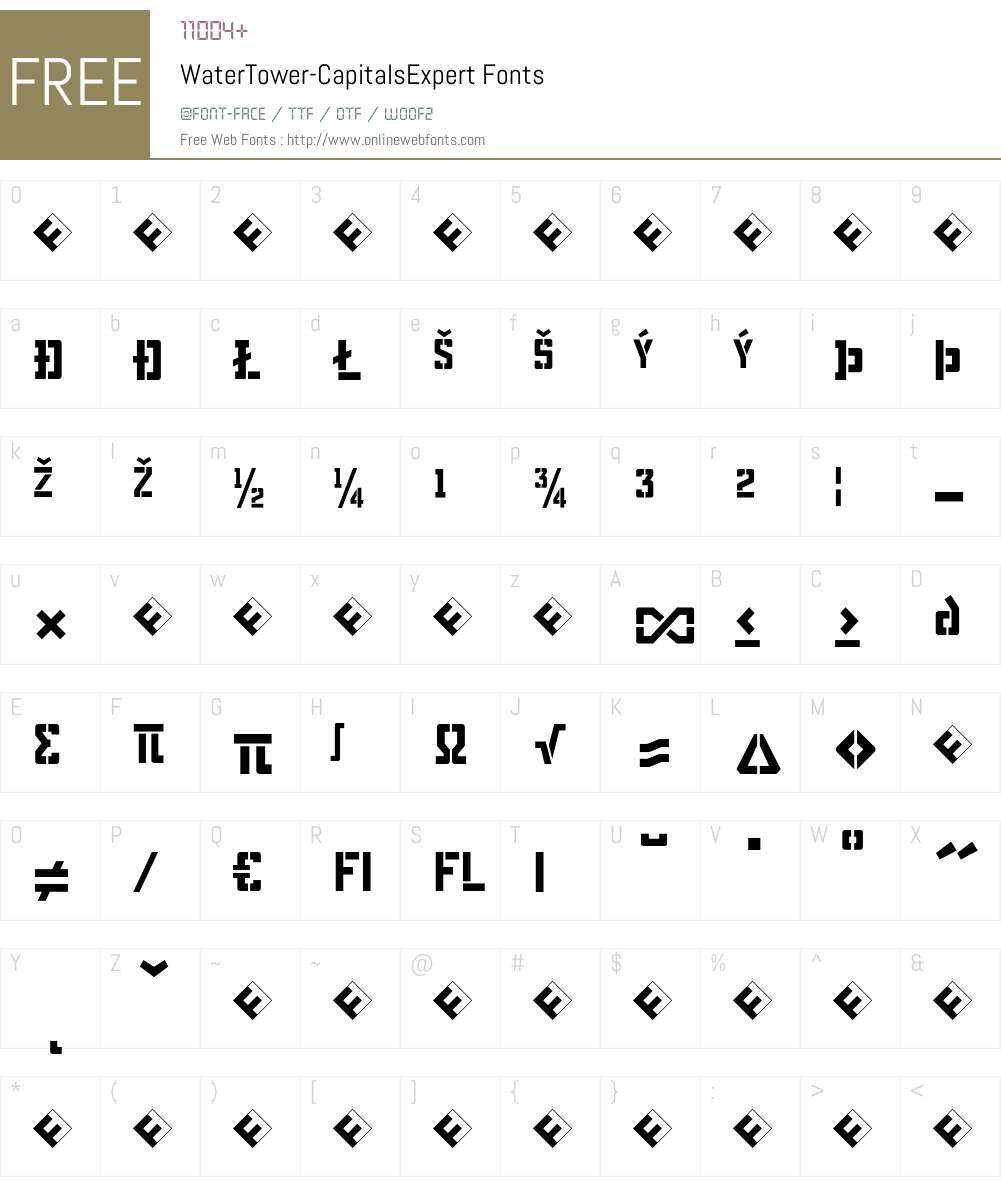 WaterTower Font Screenshots