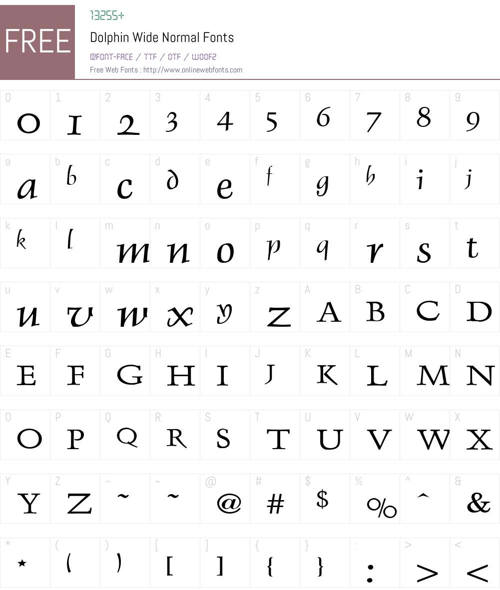 Dolphin Wide Font Screenshots