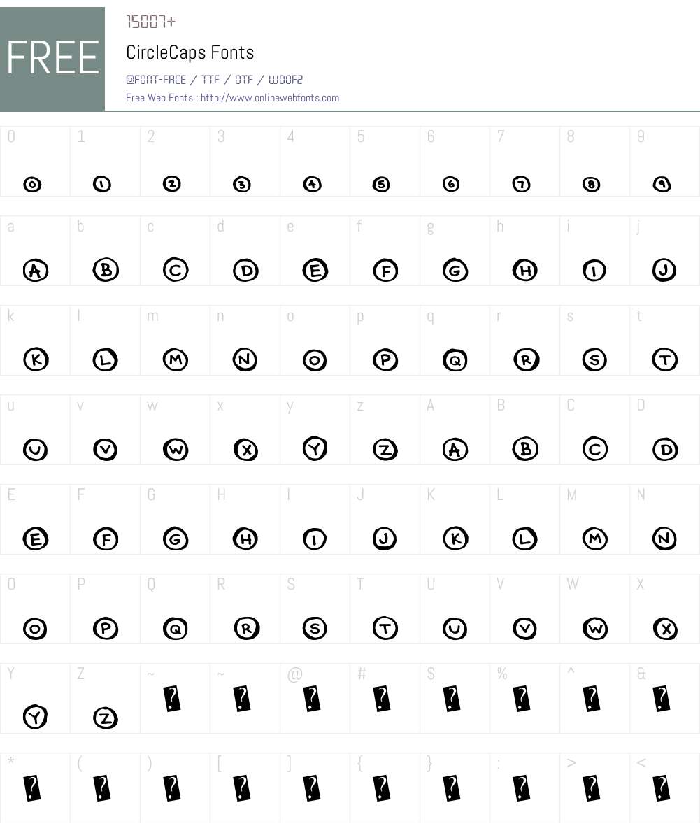 CircleCaps Font Screenshots