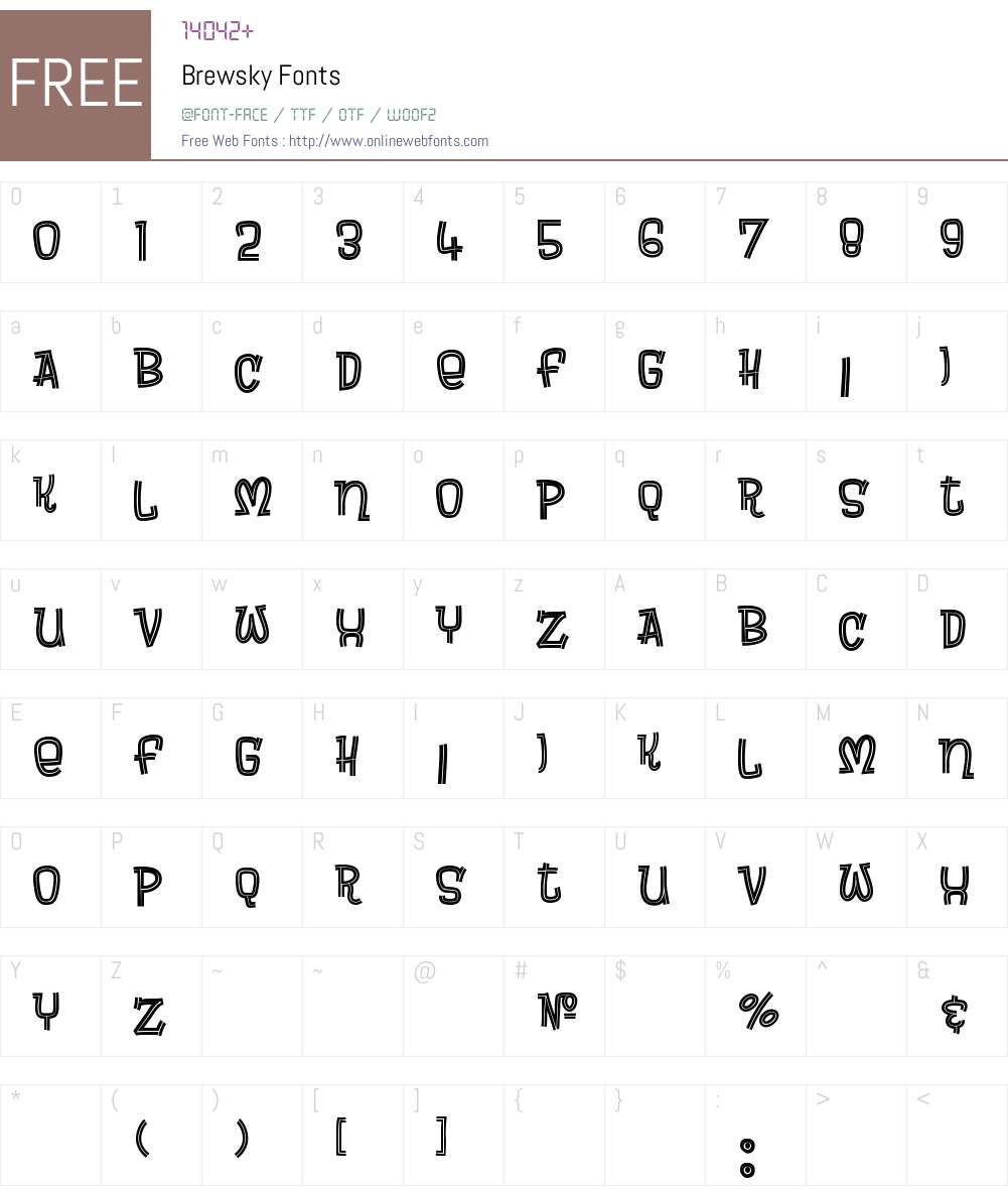 Brewsky Font Screenshots