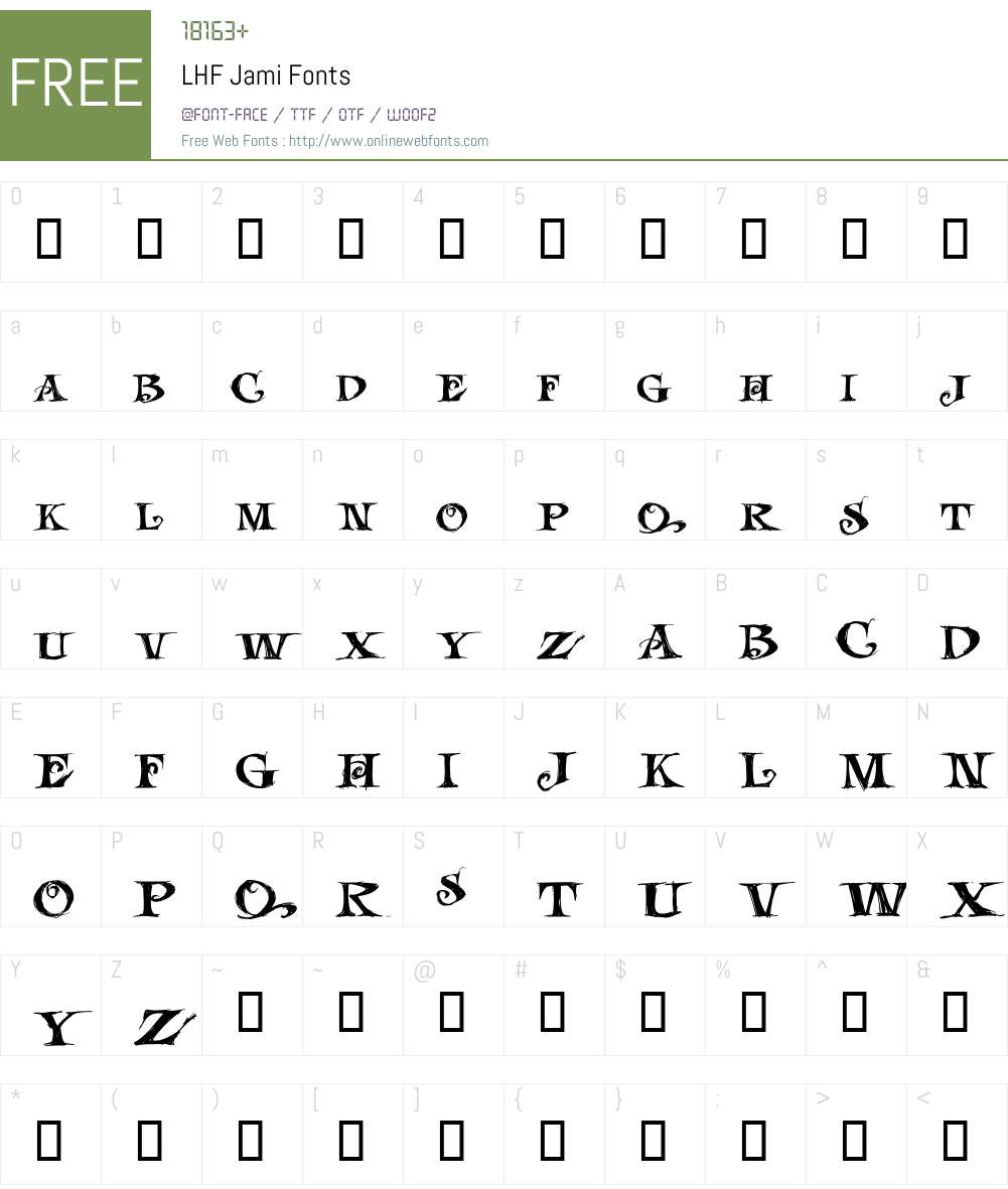 LHF Jami Font Screenshots