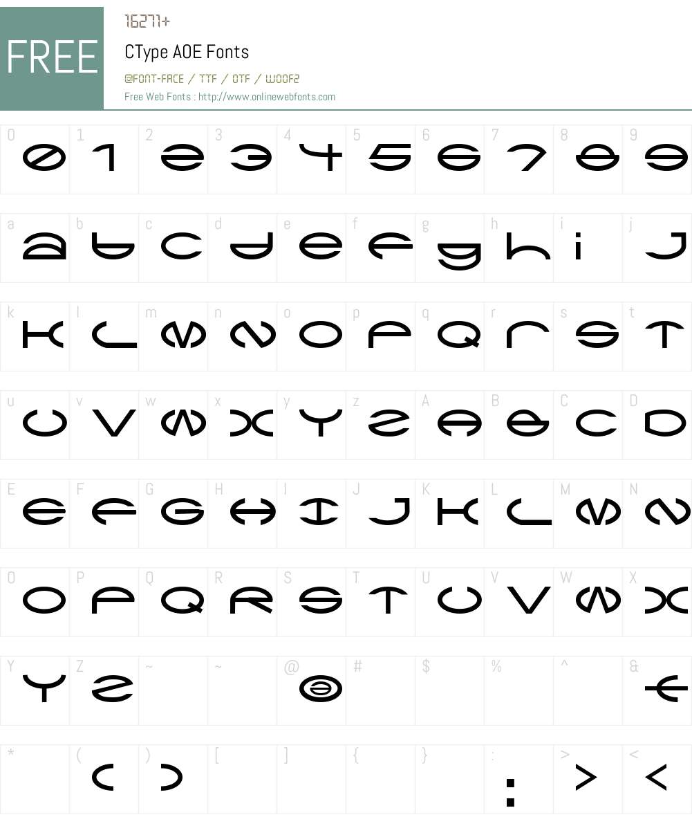 CType AOE Font Screenshots