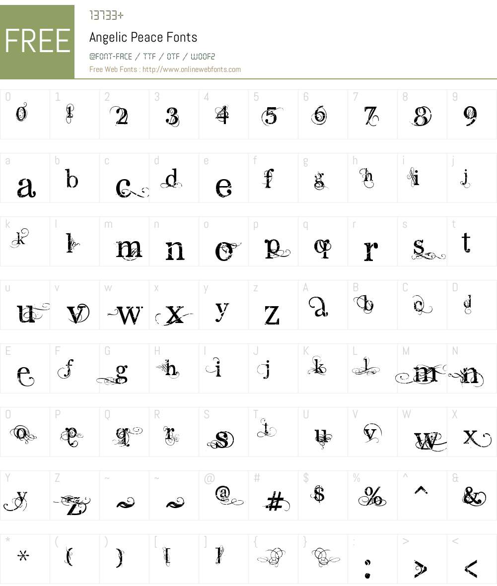 Angelic Peace Font Screenshots