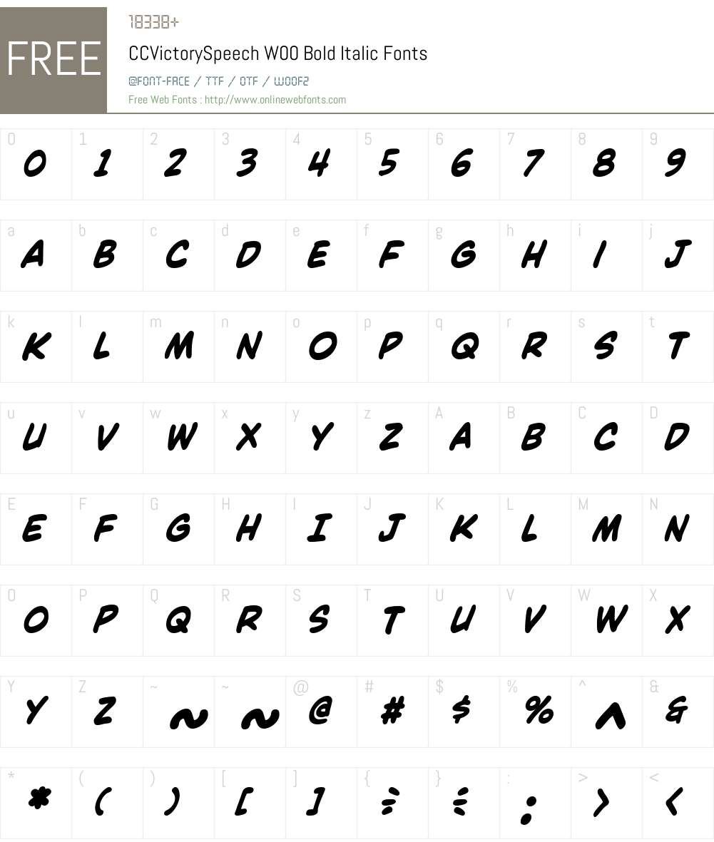 Victory Speech Font Screenshots