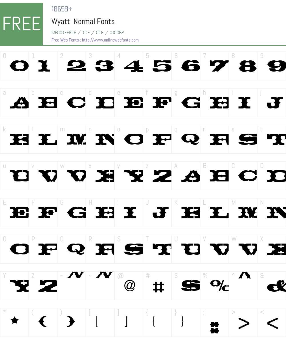 Wyatt Font Screenshots