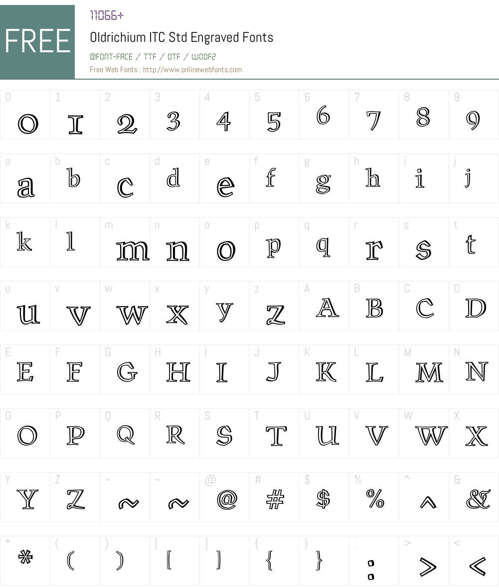 Oldrichium ITC Std Font Screenshots