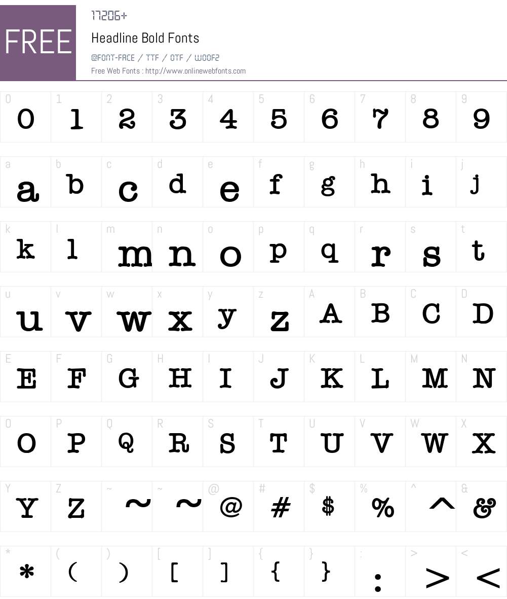 Headline Bold Altsys Fontographer 4.1 12/22/94 Fonts Free Download ...