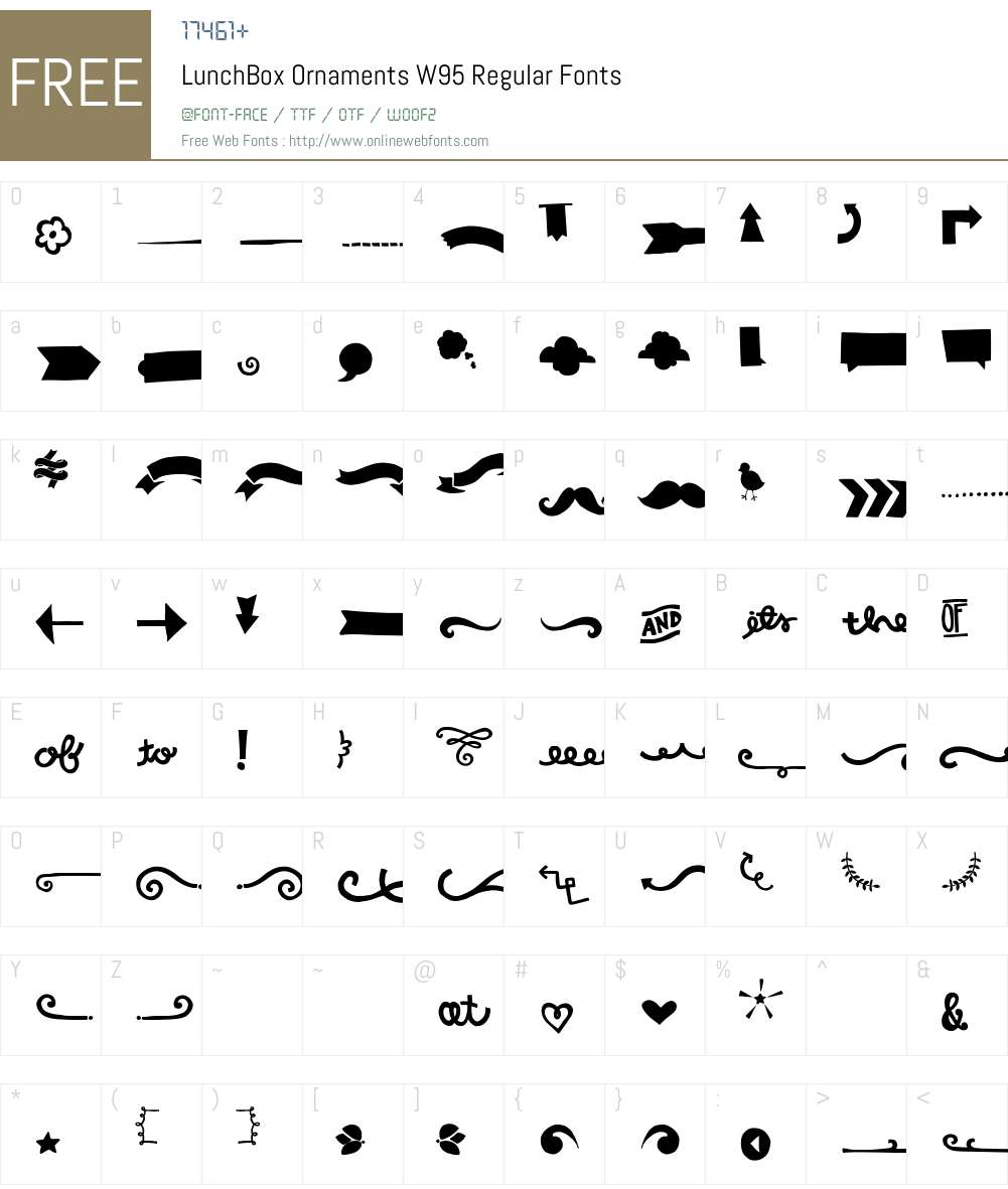 LunchBoxOrnamentsW95-Rg Font Screenshots