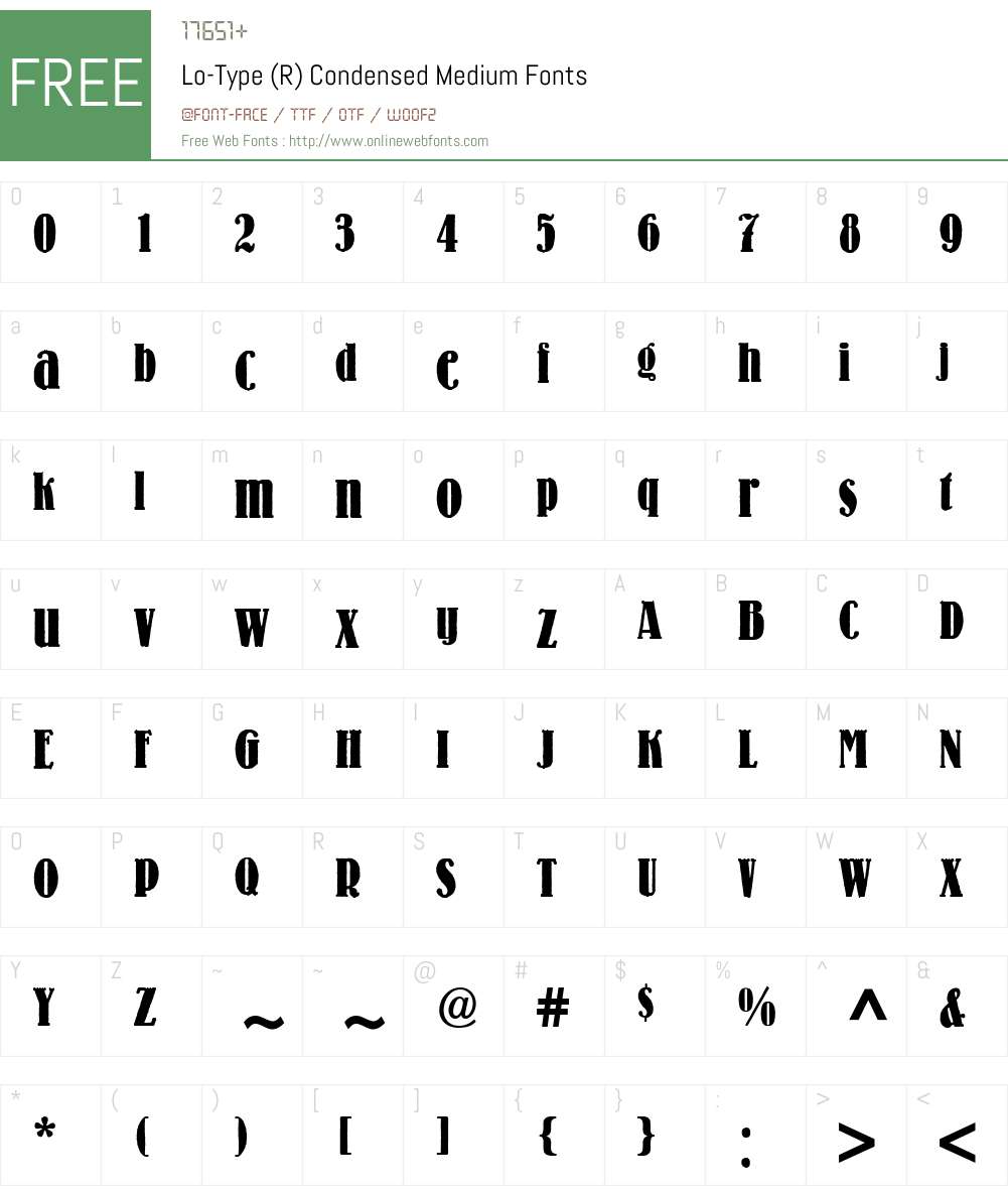Lo-Type BQ Font Screenshots