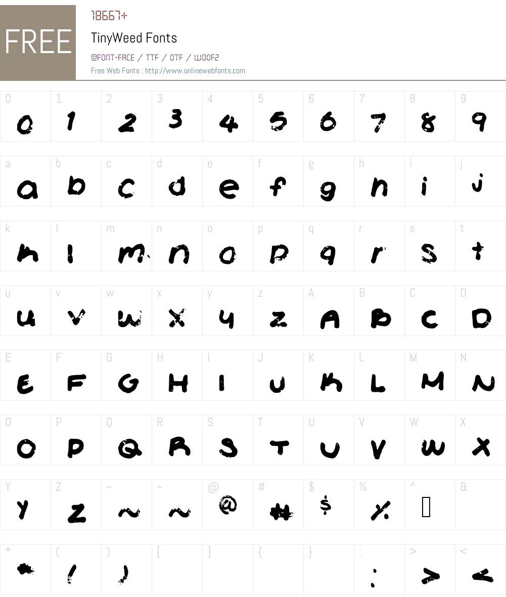TinyWeed Font Screenshots