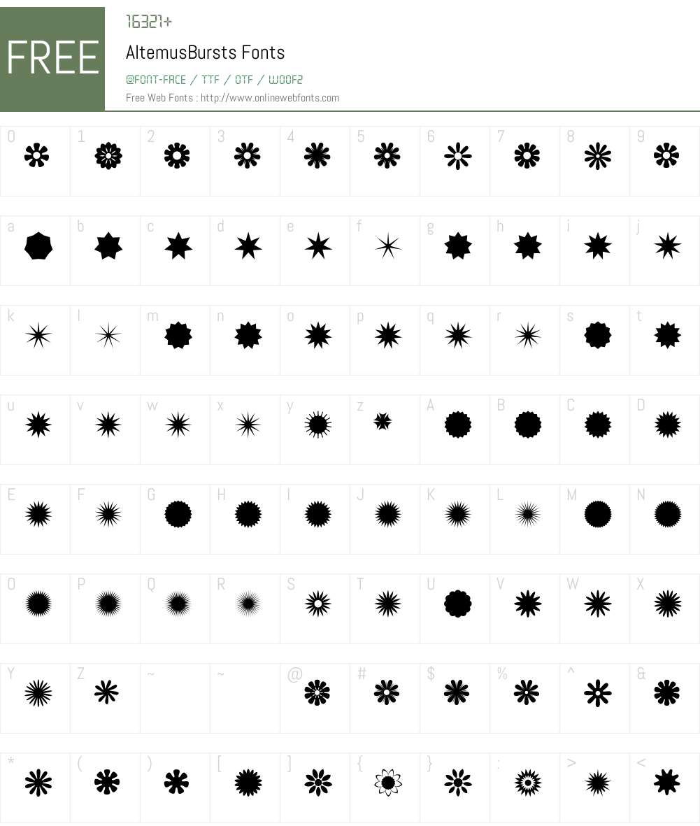 Altemus Font Screenshots