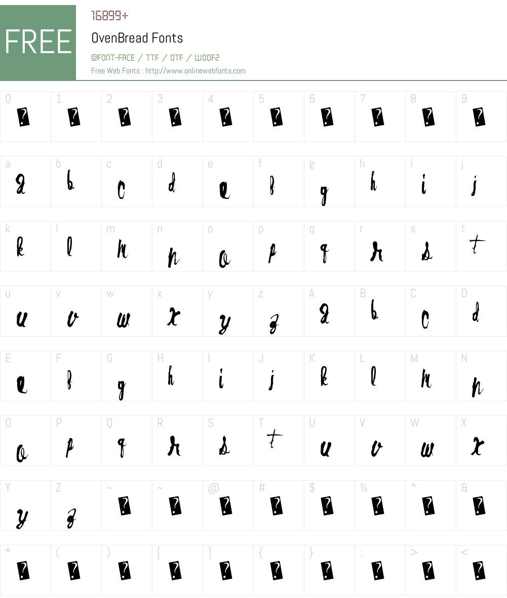OvenBread Font Screenshots