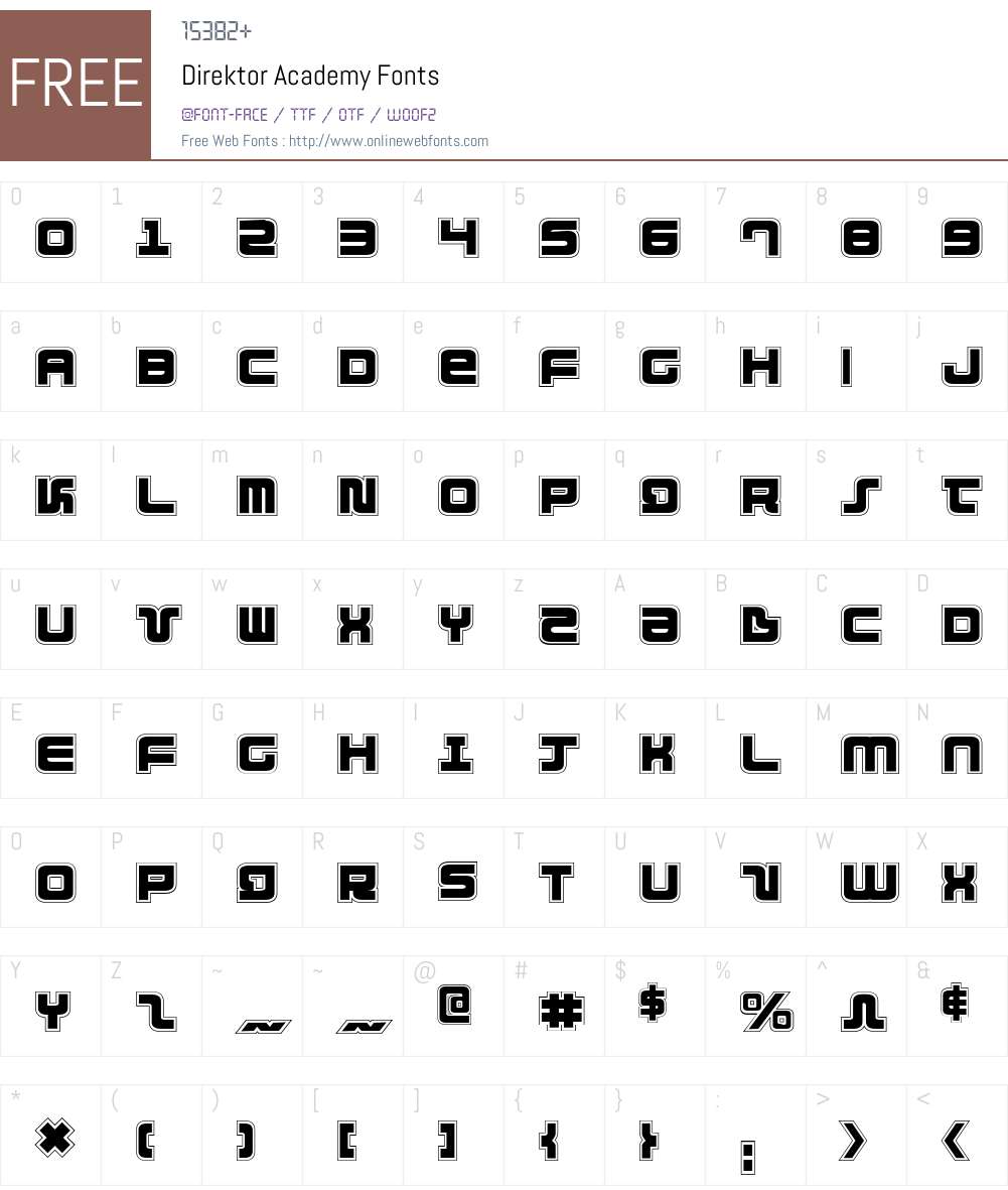 Direktor Academy Font Screenshots