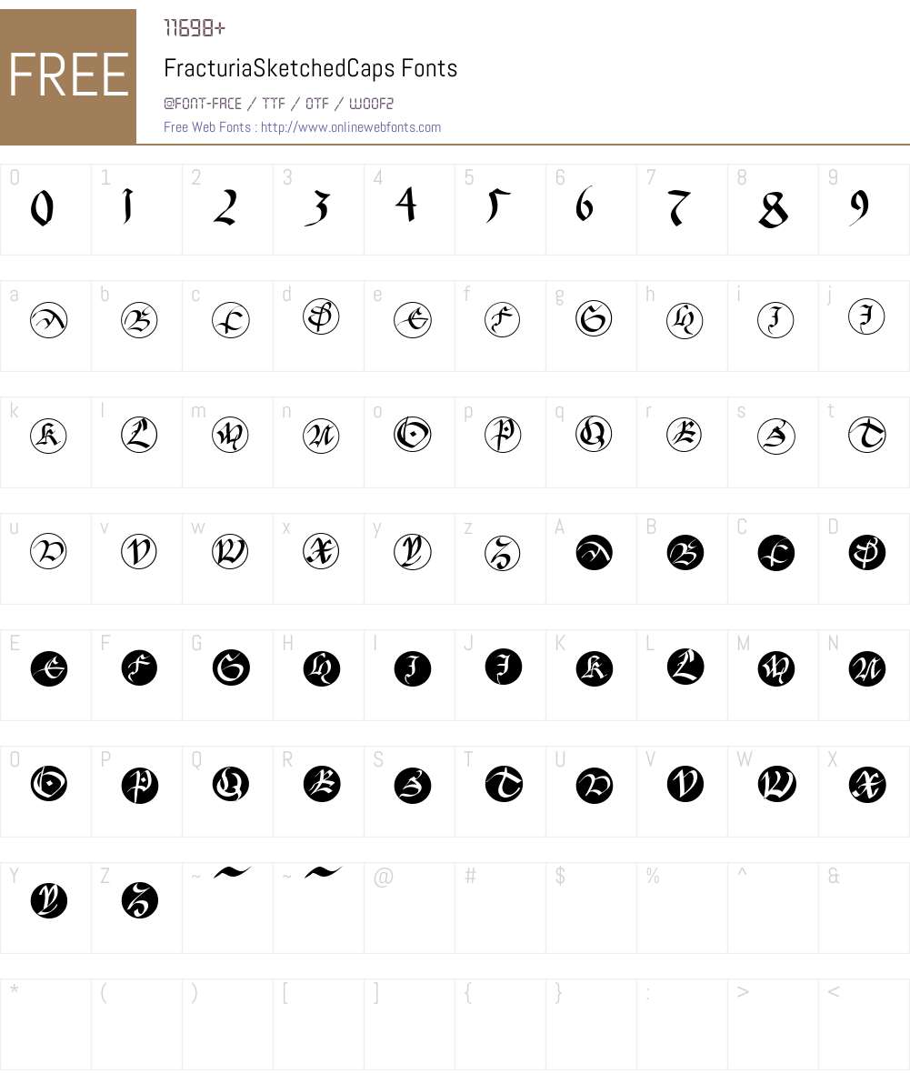 FracturiaSketchedCaps Font Screenshots