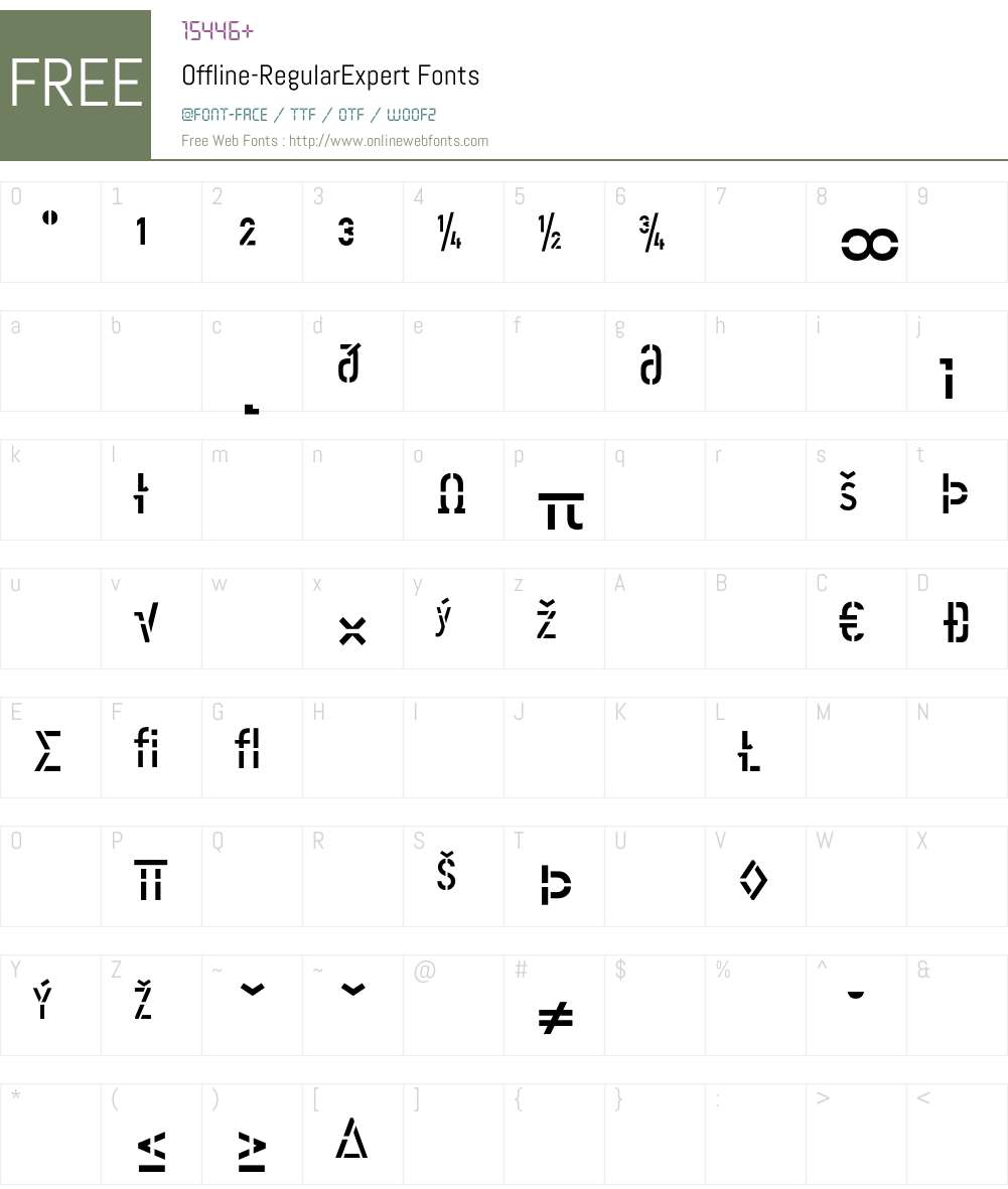 Offline Font Screenshots