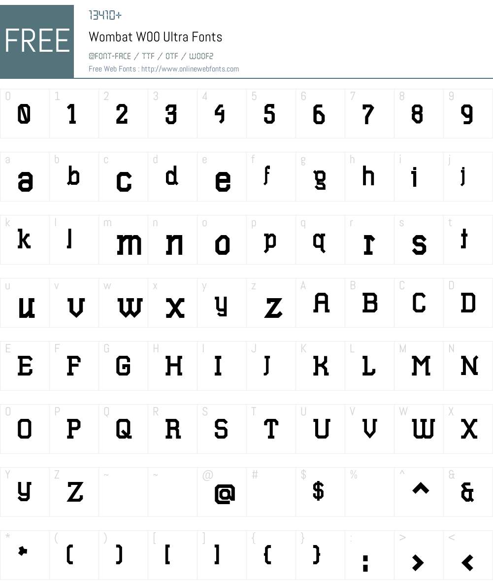 WombatW00-Ultra Font Screenshots