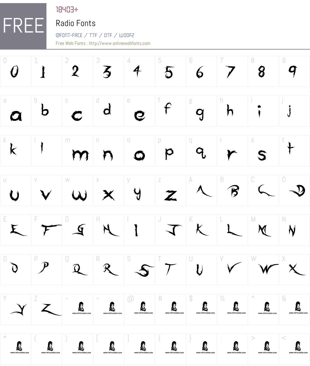 Radio Font Screenshots