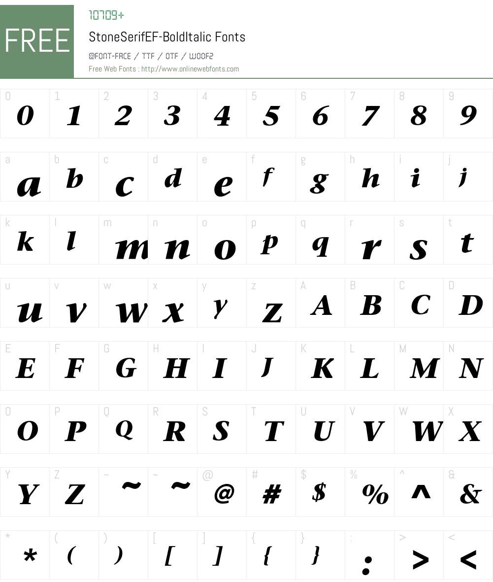 StoneSerifEF Font Screenshots