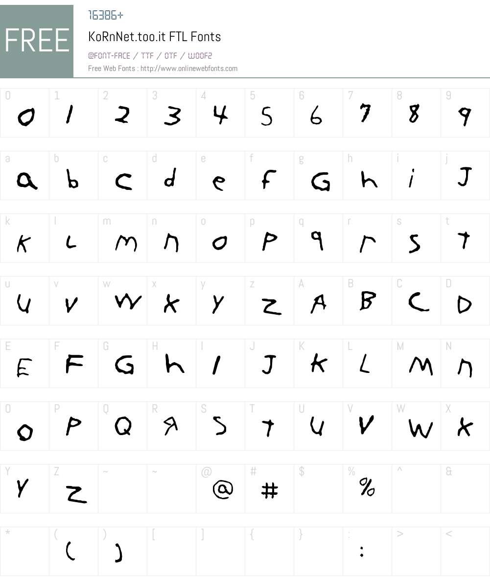 KoRnNet.too.it FTL Font Screenshots