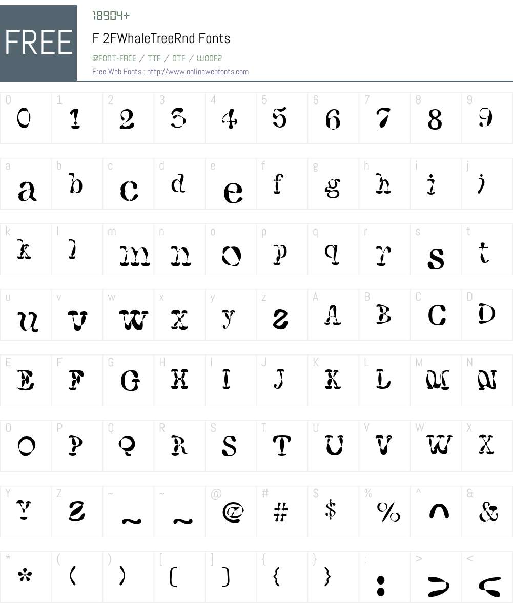 F Font Screenshots