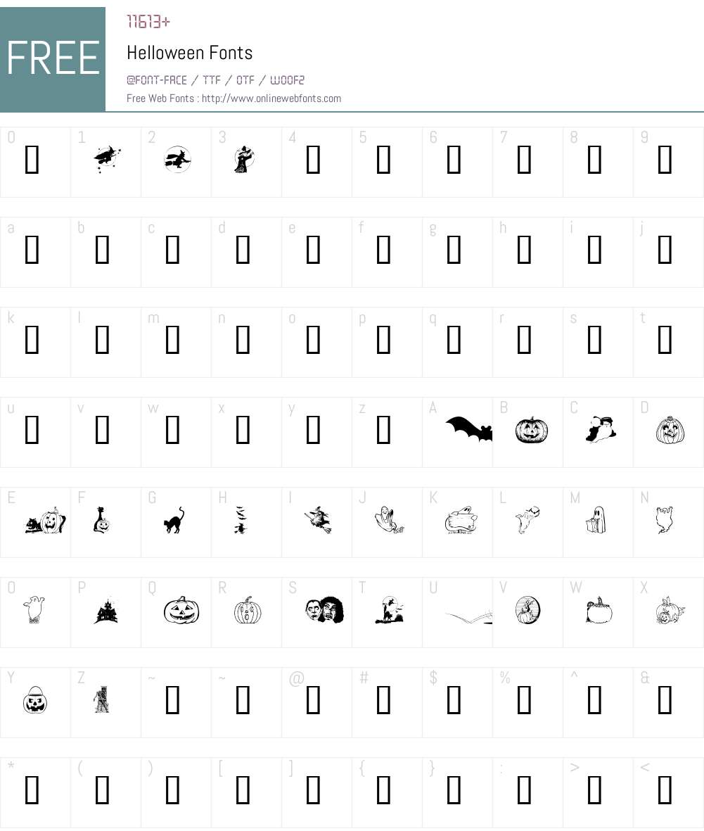 Helloween Font Screenshots