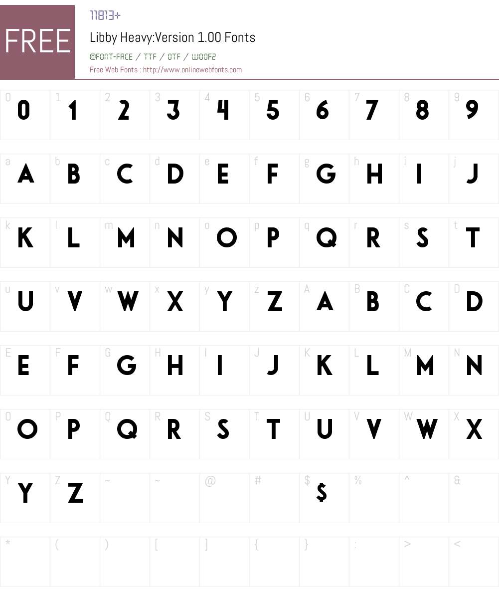Libby Heavy Font Screenshots