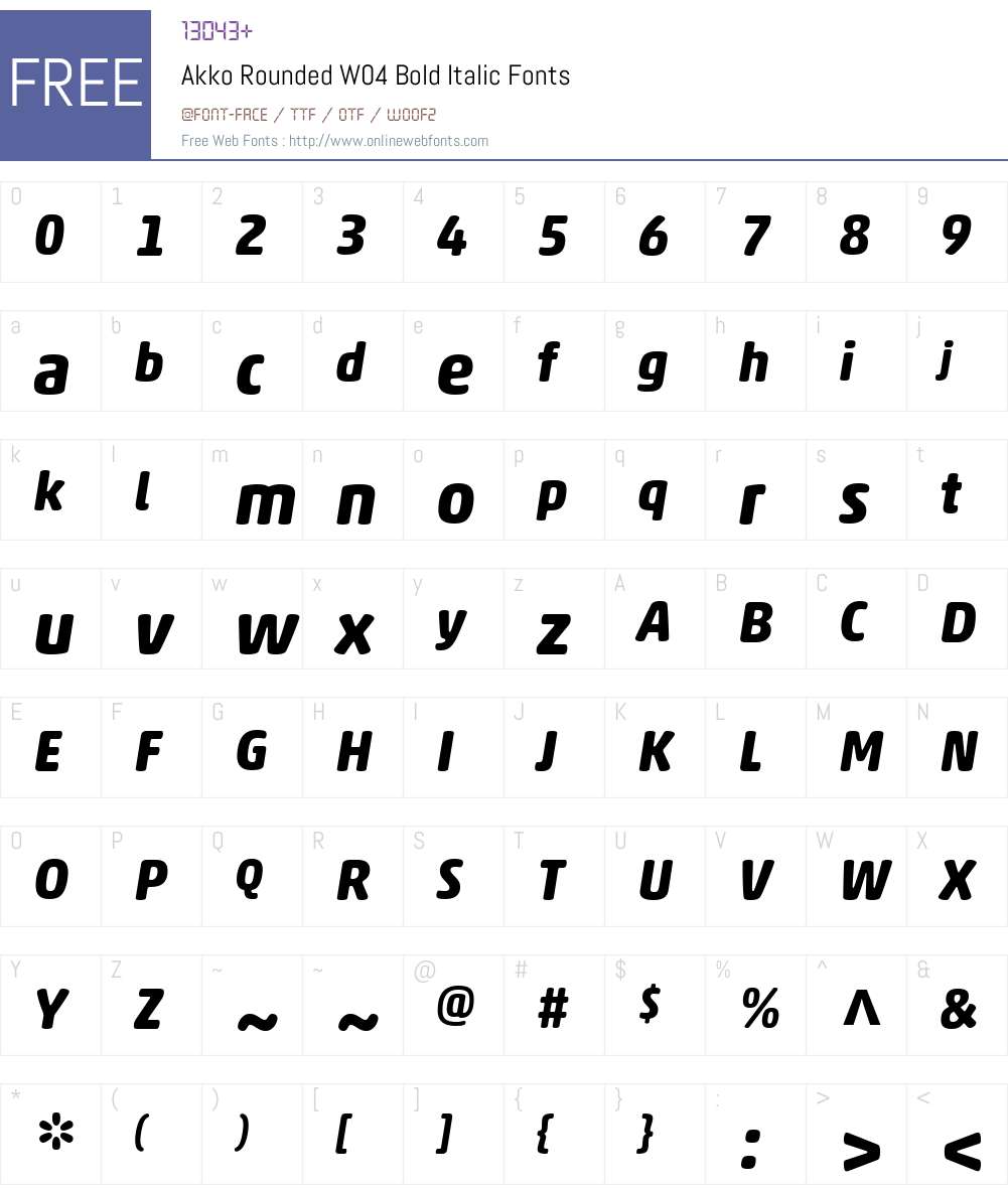 Akko Font Screenshots