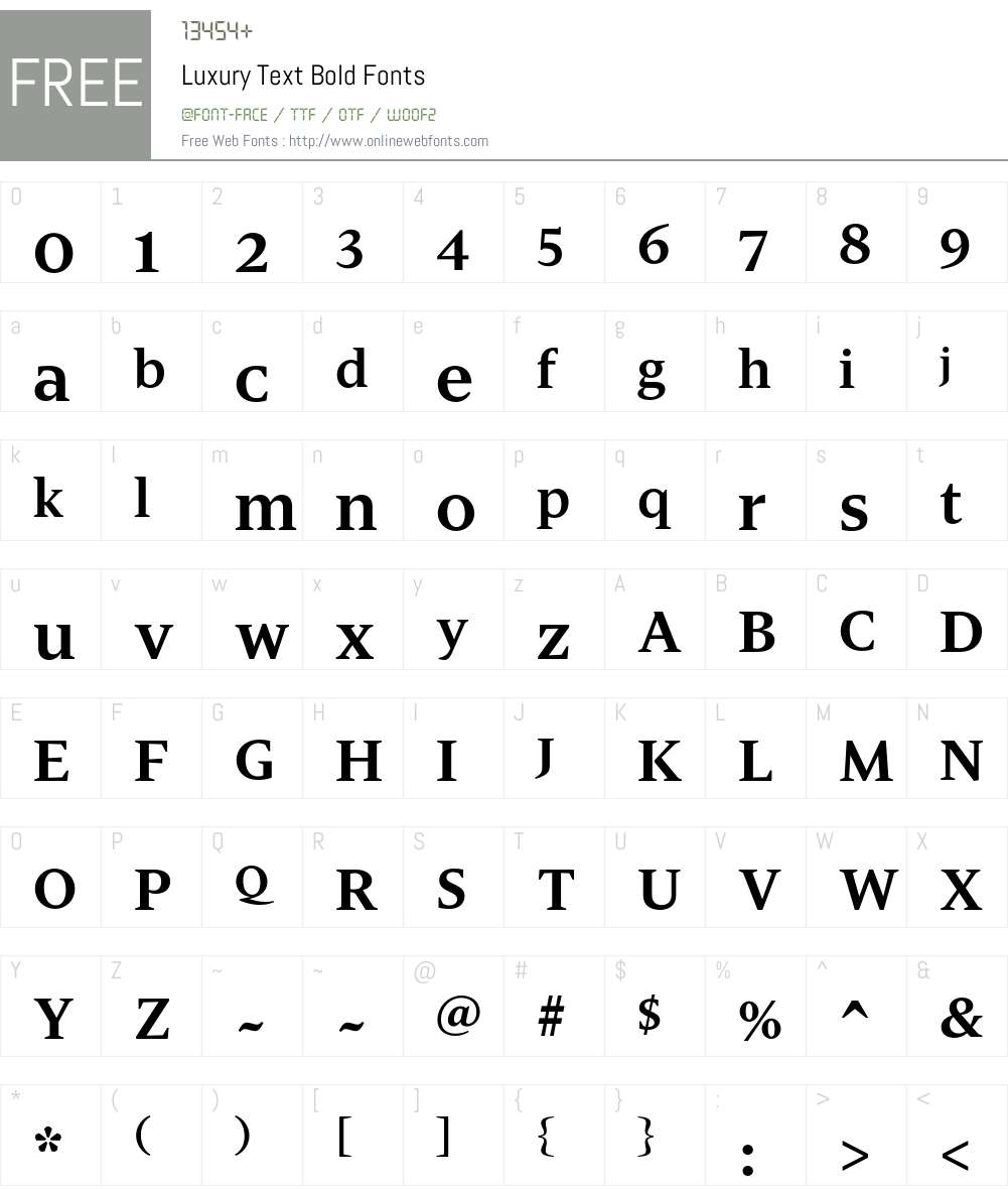 Luxury Text Font Screenshots