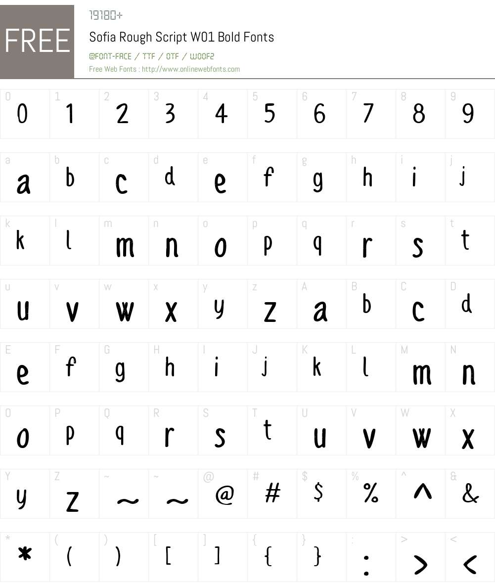 SofiaRoughScriptW01-Bold Font Screenshots