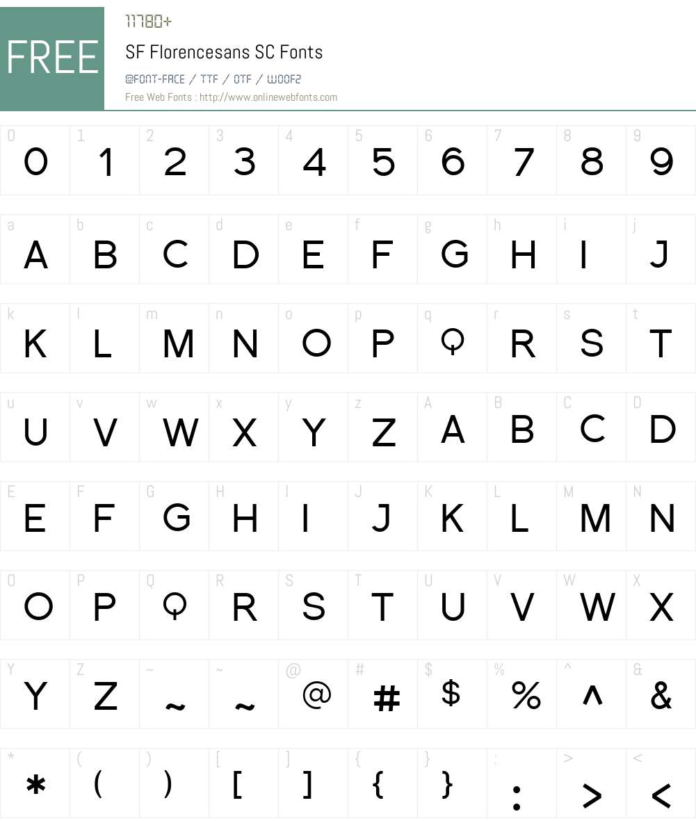 SF Florencesans SC Font Screenshots