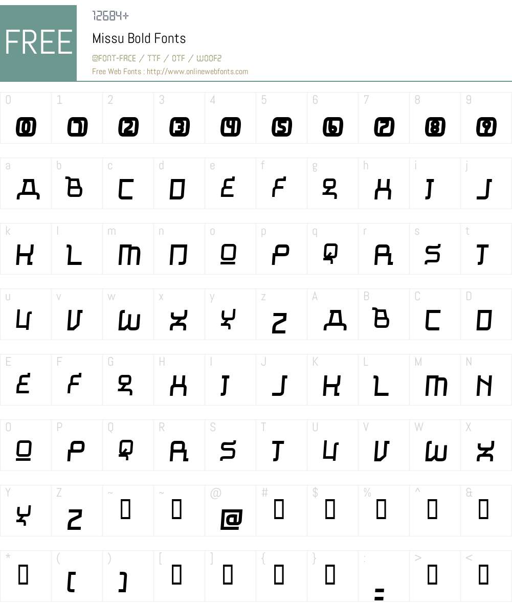Missu Font Screenshots