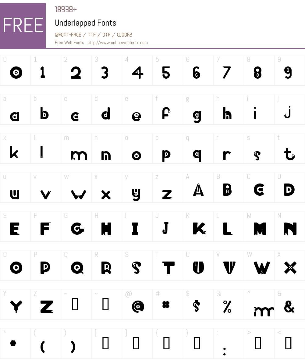 Underlapped Font Screenshots
