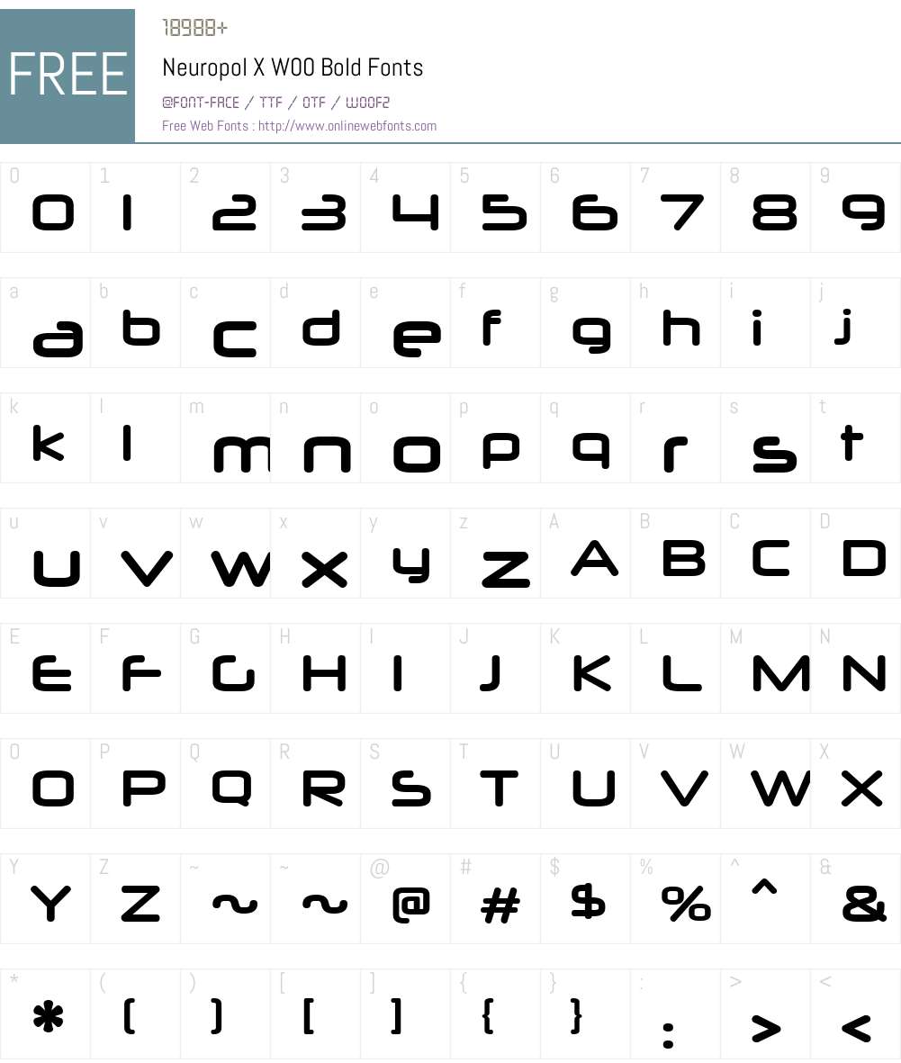 NeuropolXW00-Bold Font Screenshots