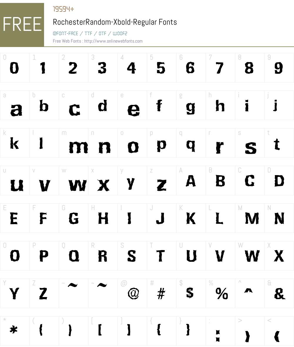 RochesterRandom-Xbold Font Screenshots