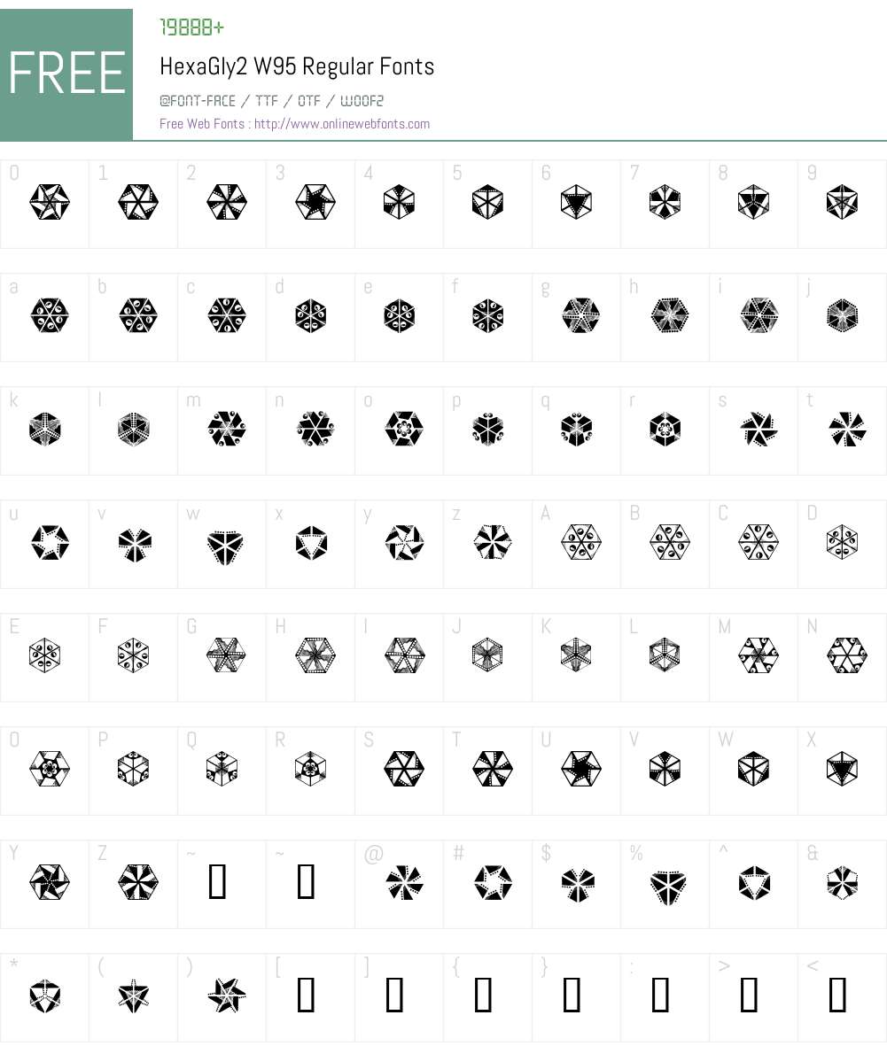 HexaGly2 Font Screenshots