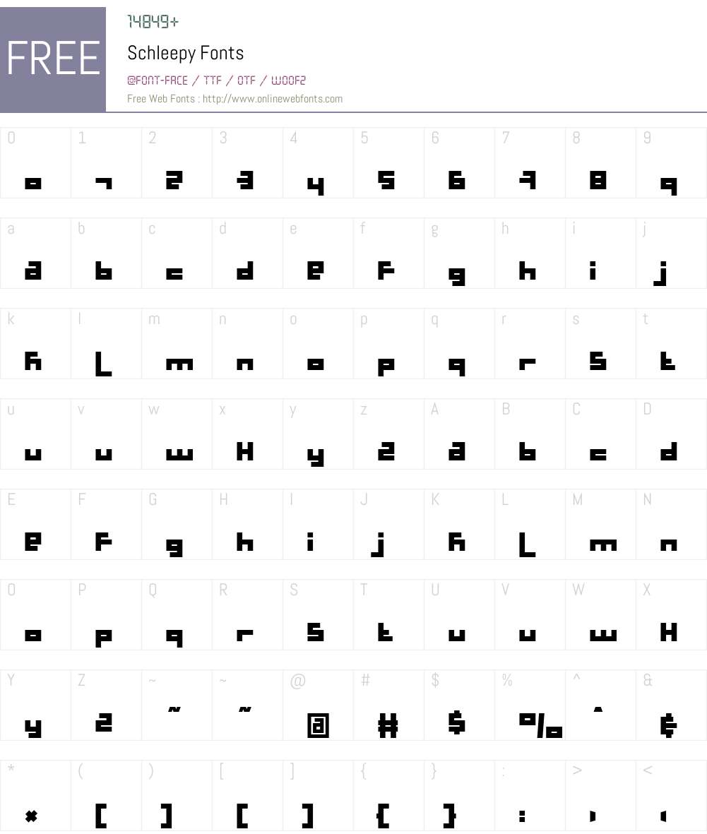 Schleepy Font Screenshots