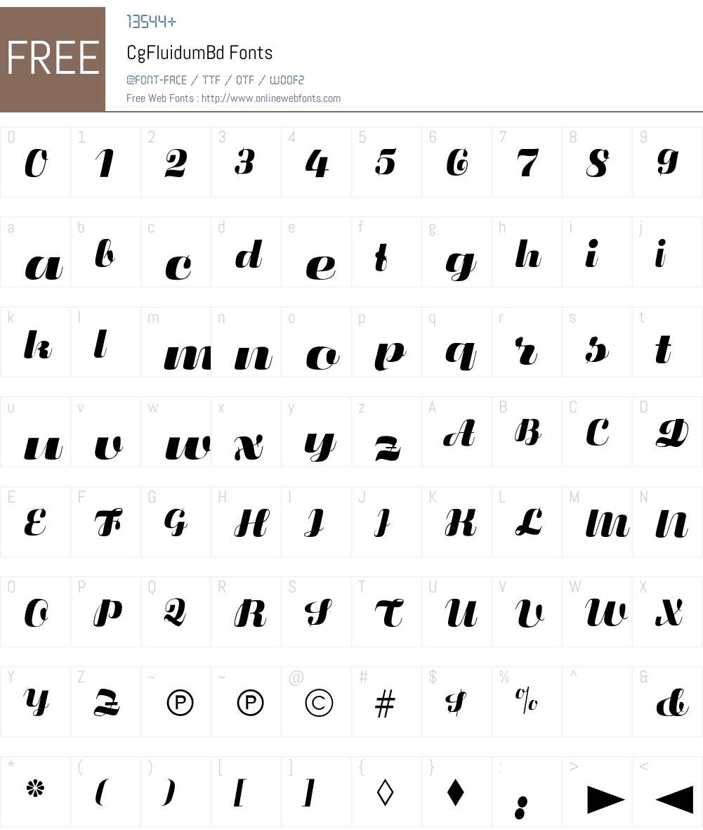 CgFluidumBd Font Screenshots