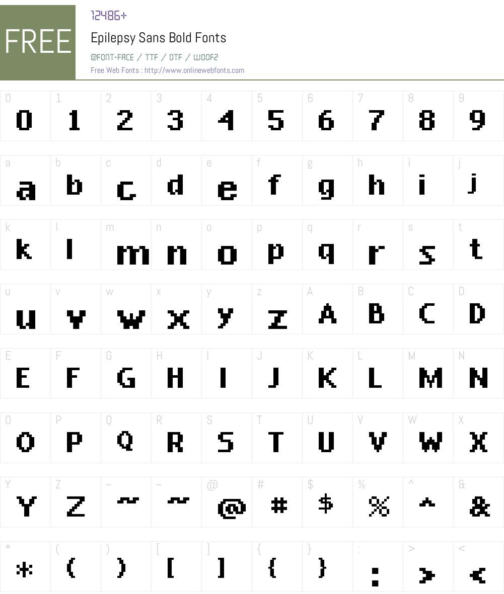 Epilepsy Sans Font Screenshots
