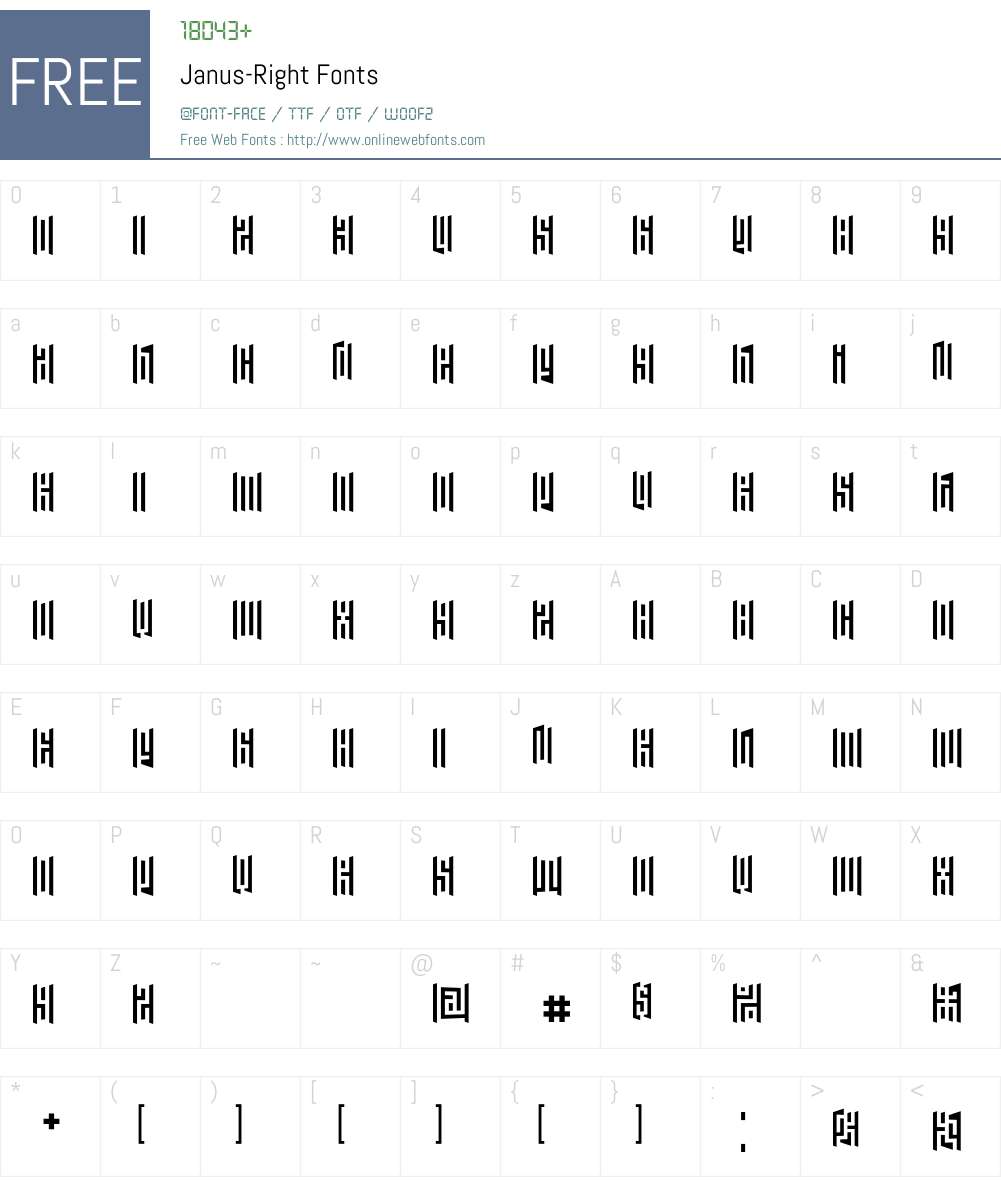 Janus Font Screenshots