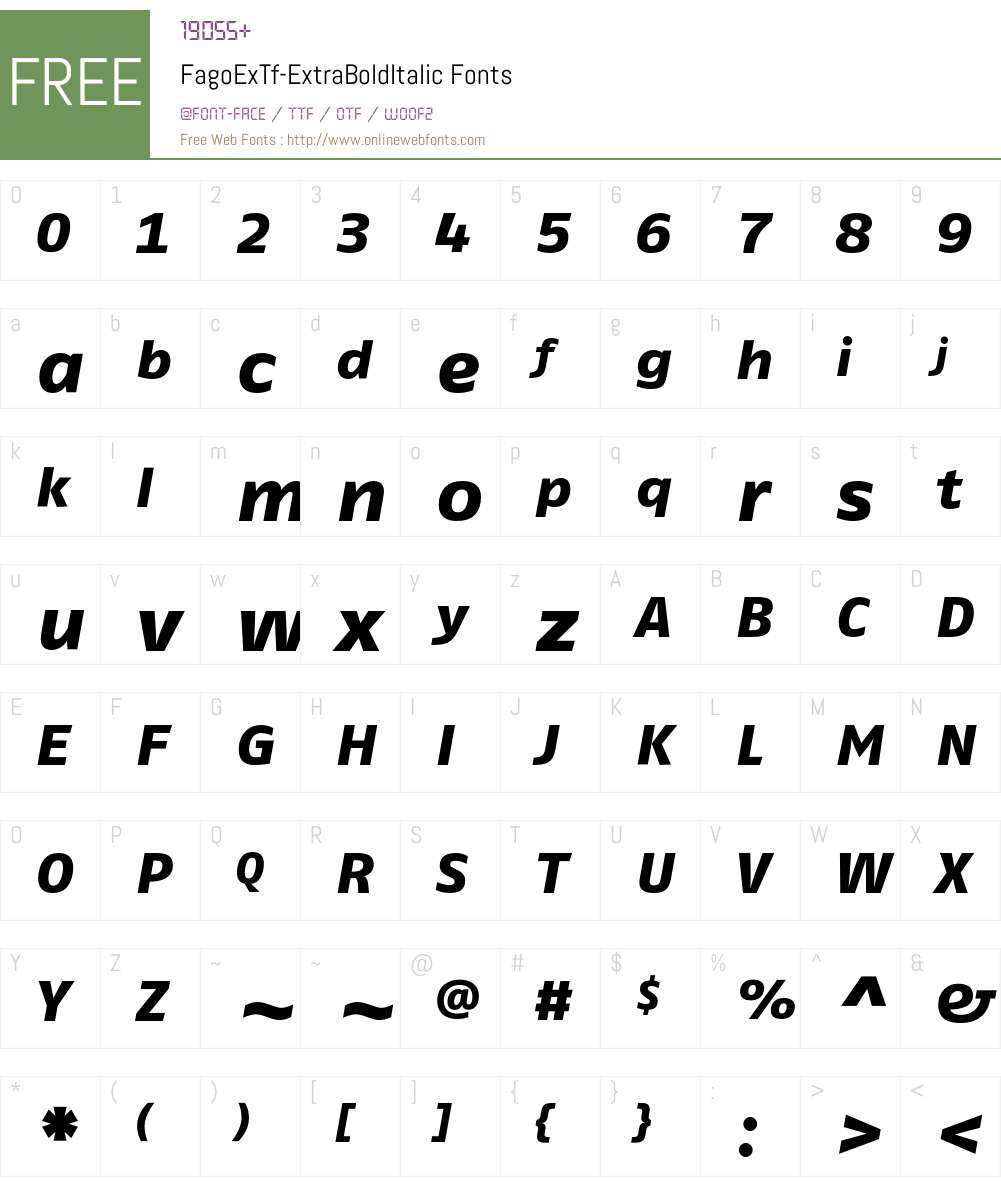 FagoExTf Font Screenshots