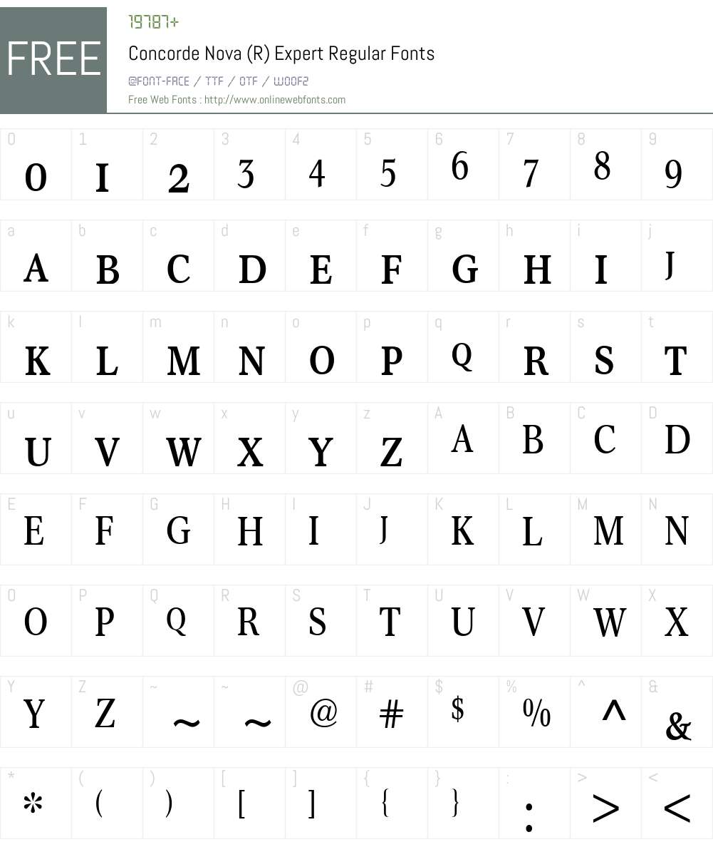 Concorde Nova Expert BQ Font Screenshots