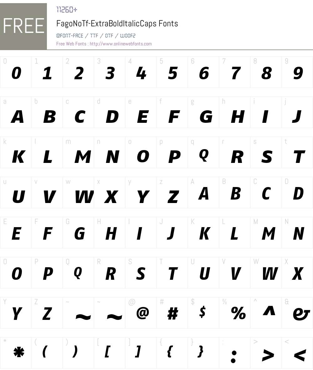 FagoNoTf Font Screenshots