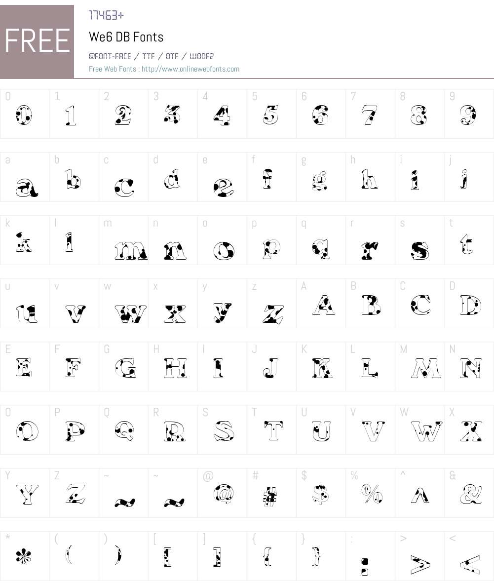 We6 DB Font Screenshots