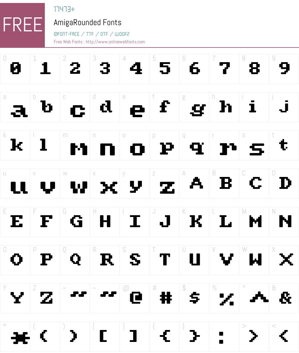 AmigaRounded Font Screenshots