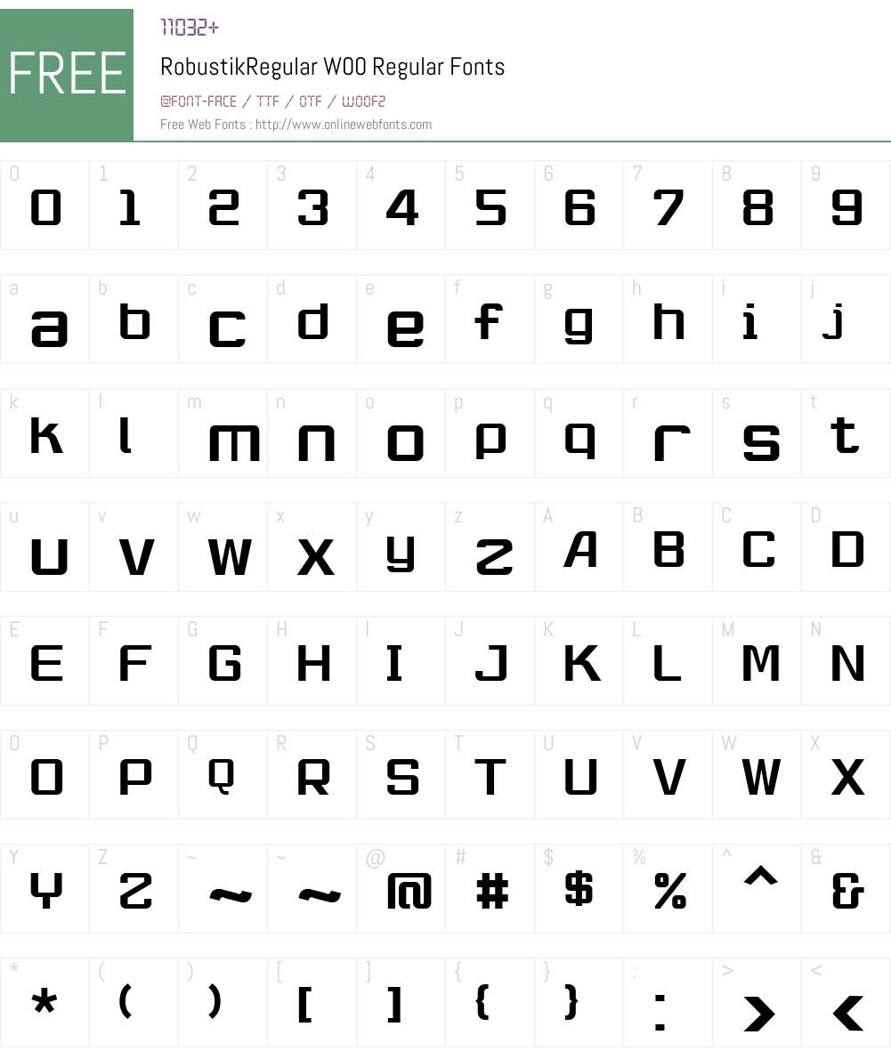 RobustikRegular Font Screenshots